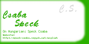 csaba speck business card